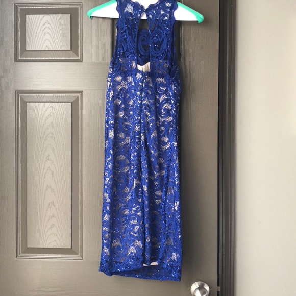 Royal Blue Lace Dress - Picture 2 of 3
